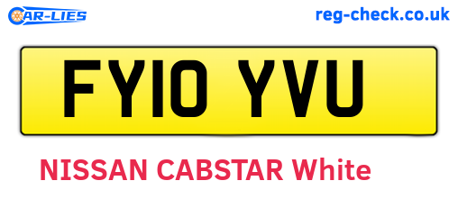 FY10YVU are the vehicle registration plates.