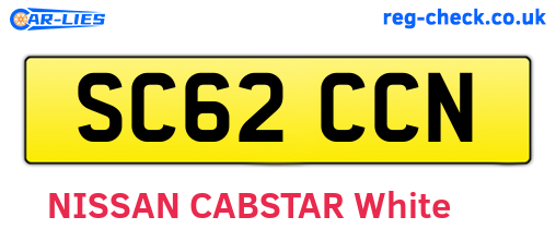 SC62CCN are the vehicle registration plates.
