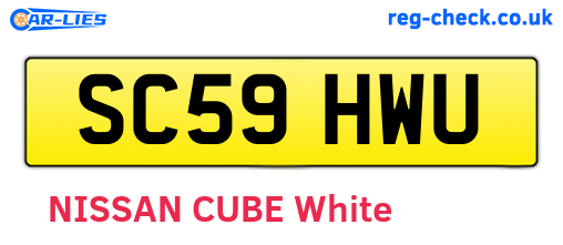 SC59HWU are the vehicle registration plates.