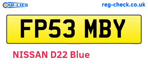 FP53MBY are the vehicle registration plates.
