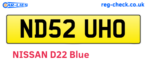 ND52UHO are the vehicle registration plates.
