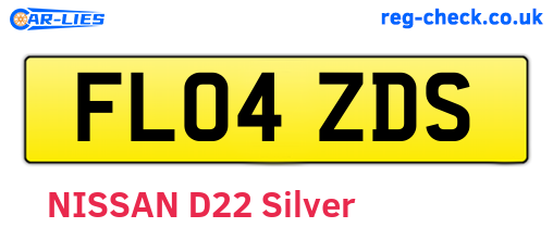 FL04ZDS are the vehicle registration plates.