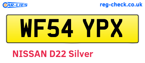 WF54YPX are the vehicle registration plates.
