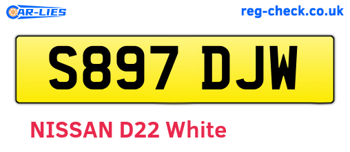 S897DJW are the vehicle registration plates.