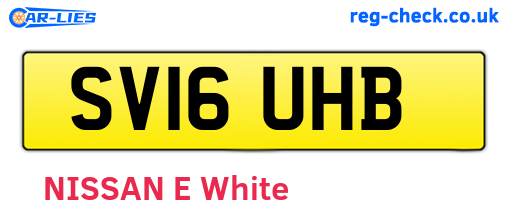 SV16UHB are the vehicle registration plates.