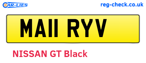 MA11RYV are the vehicle registration plates.