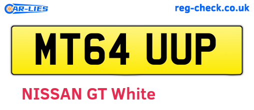 MT64UUP are the vehicle registration plates.