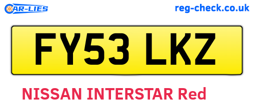 FY53LKZ are the vehicle registration plates.