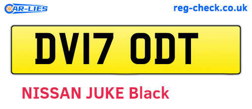 DV17ODT are the vehicle registration plates.