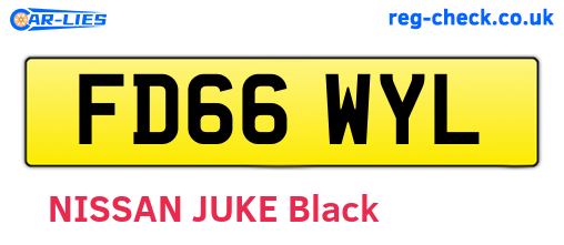 FD66WYL are the vehicle registration plates.