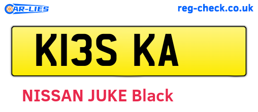 K13SKA are the vehicle registration plates.