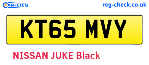 KT65MVY are the vehicle registration plates.
