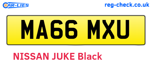 MA66MXU are the vehicle registration plates.