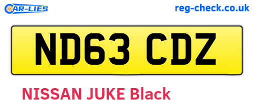 ND63CDZ are the vehicle registration plates.