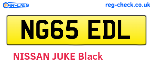NG65EDL are the vehicle registration plates.
