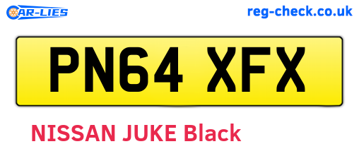 PN64XFX are the vehicle registration plates.
