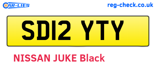 SD12YTY are the vehicle registration plates.