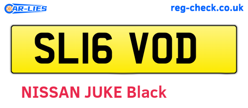 SL16VOD are the vehicle registration plates.