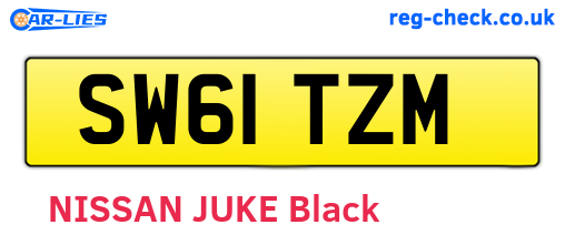 SW61TZM are the vehicle registration plates.