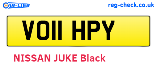 VO11HPY are the vehicle registration plates.
