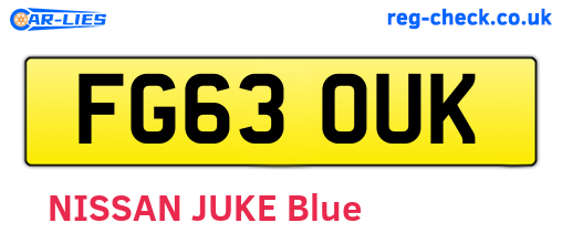 FG63OUK are the vehicle registration plates.