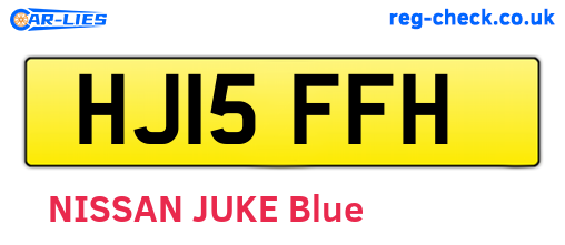 HJ15FFH are the vehicle registration plates.