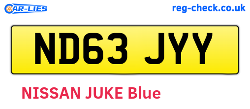 ND63JYY are the vehicle registration plates.