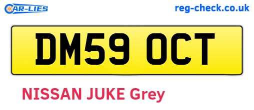 DM59OCT are the vehicle registration plates.
