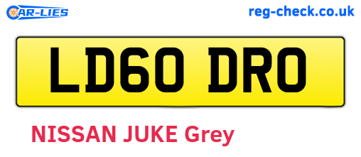 LD60DRO are the vehicle registration plates.