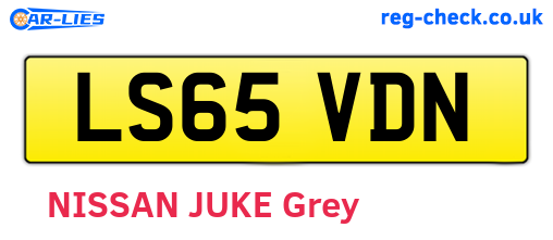 LS65VDN are the vehicle registration plates.