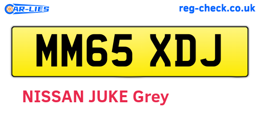MM65XDJ are the vehicle registration plates.