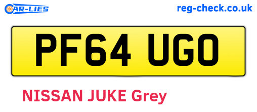 PF64UGO are the vehicle registration plates.