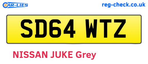 SD64WTZ are the vehicle registration plates.