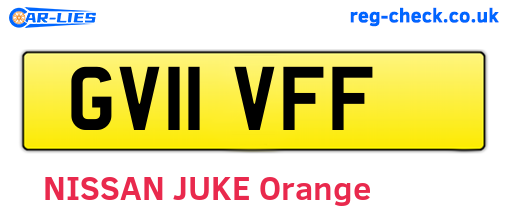 GV11VFF are the vehicle registration plates.
