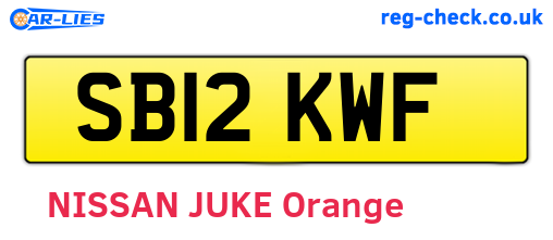 SB12KWF are the vehicle registration plates.