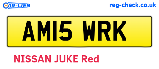 AM15WRK are the vehicle registration plates.