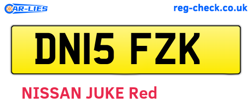 DN15FZK are the vehicle registration plates.