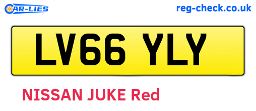LV66YLY are the vehicle registration plates.