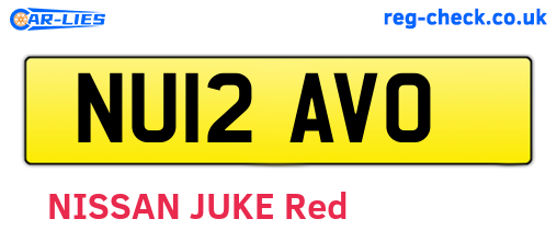 NU12AVO are the vehicle registration plates.