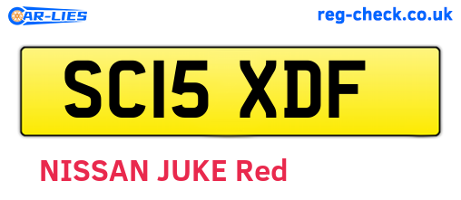SC15XDF are the vehicle registration plates.