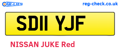SD11YJF are the vehicle registration plates.