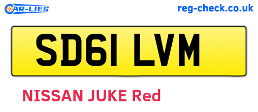 SD61LVM are the vehicle registration plates.