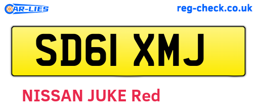 SD61XMJ are the vehicle registration plates.