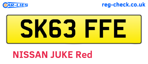 SK63FFE are the vehicle registration plates.