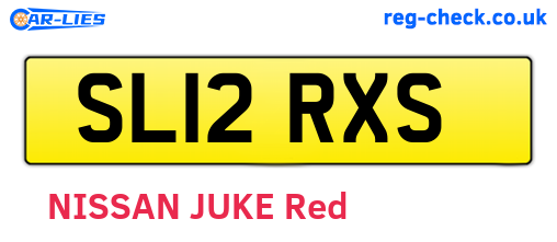 SL12RXS are the vehicle registration plates.