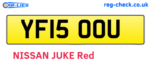 YF15OOU are the vehicle registration plates.