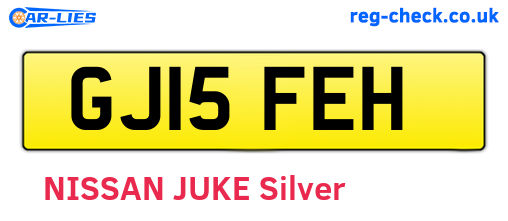 GJ15FEH are the vehicle registration plates.