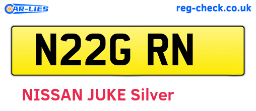 N22GRN are the vehicle registration plates.