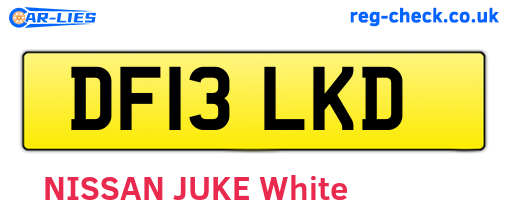 DF13LKD are the vehicle registration plates.