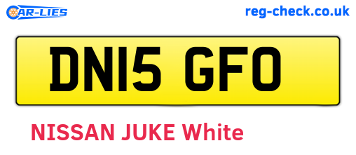 DN15GFO are the vehicle registration plates.